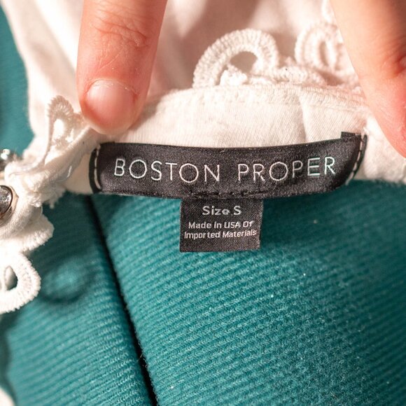 Boston Proper White Cut-Out Lace Top | Size Small - Picture 7 of 8